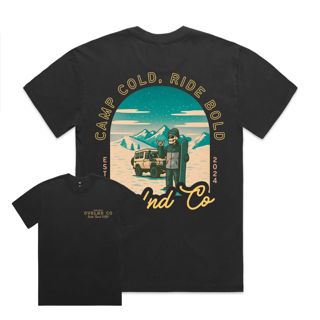 Camp Cold, Ride Bold - Heavy Faded Tee
