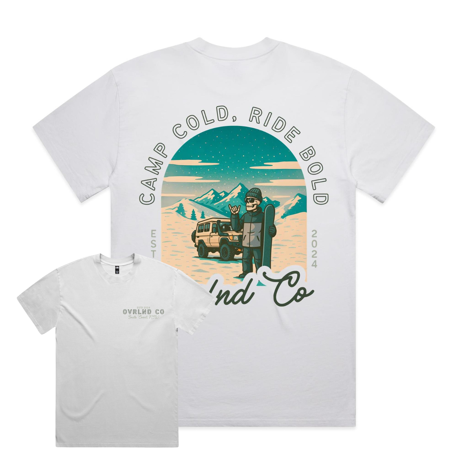 Camp Cold, Ride Bold - Heavy Faded Tee