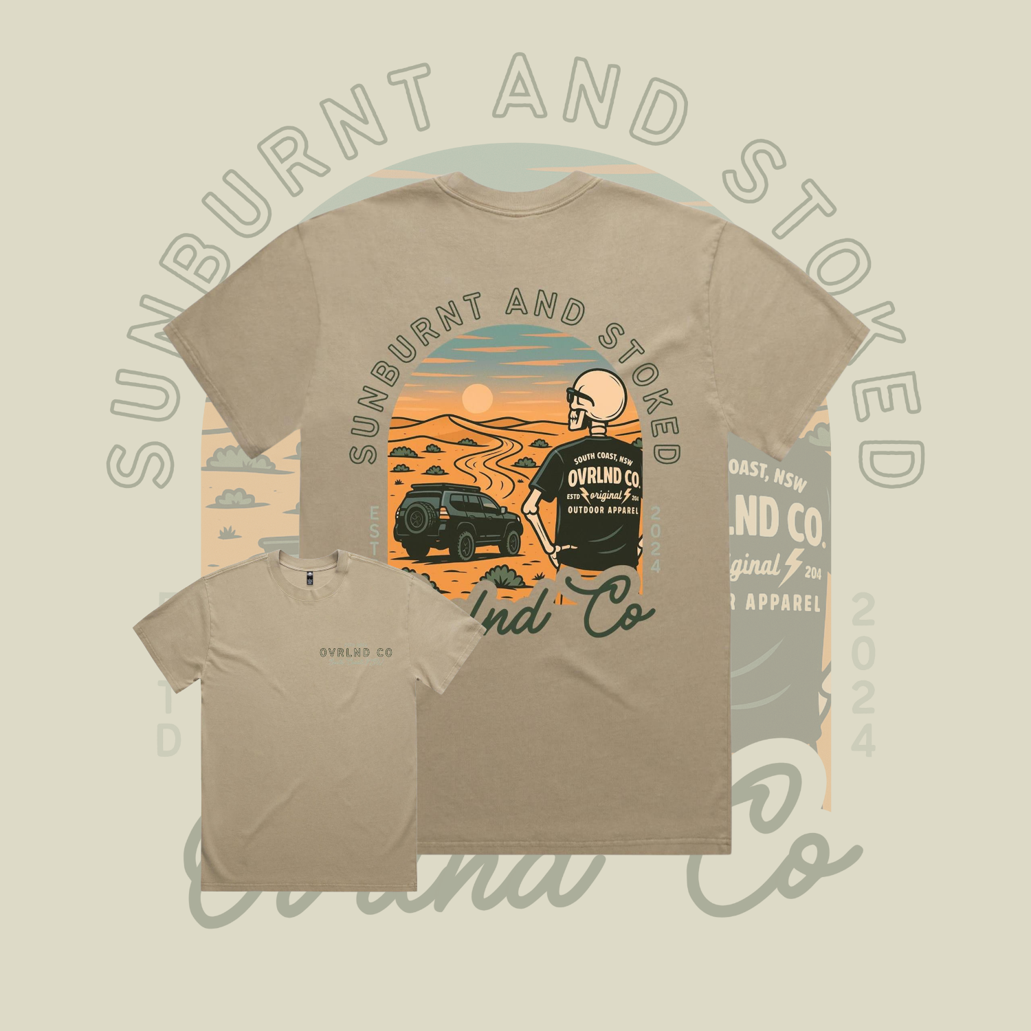 Sunburnt and Stoked - Heavy Faded Tee