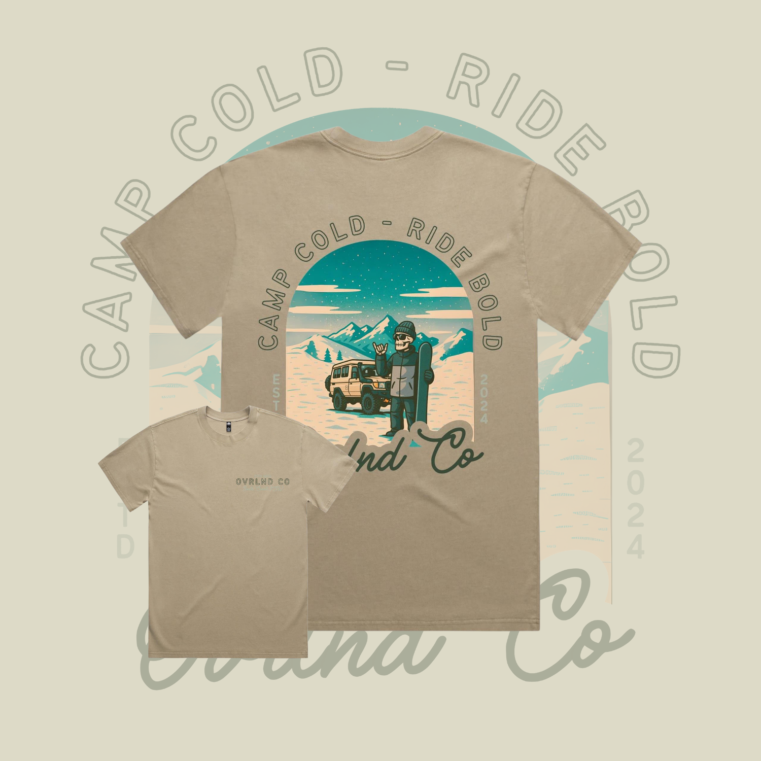 Camp Cold, Ride Bold - Heavy Faded Tee