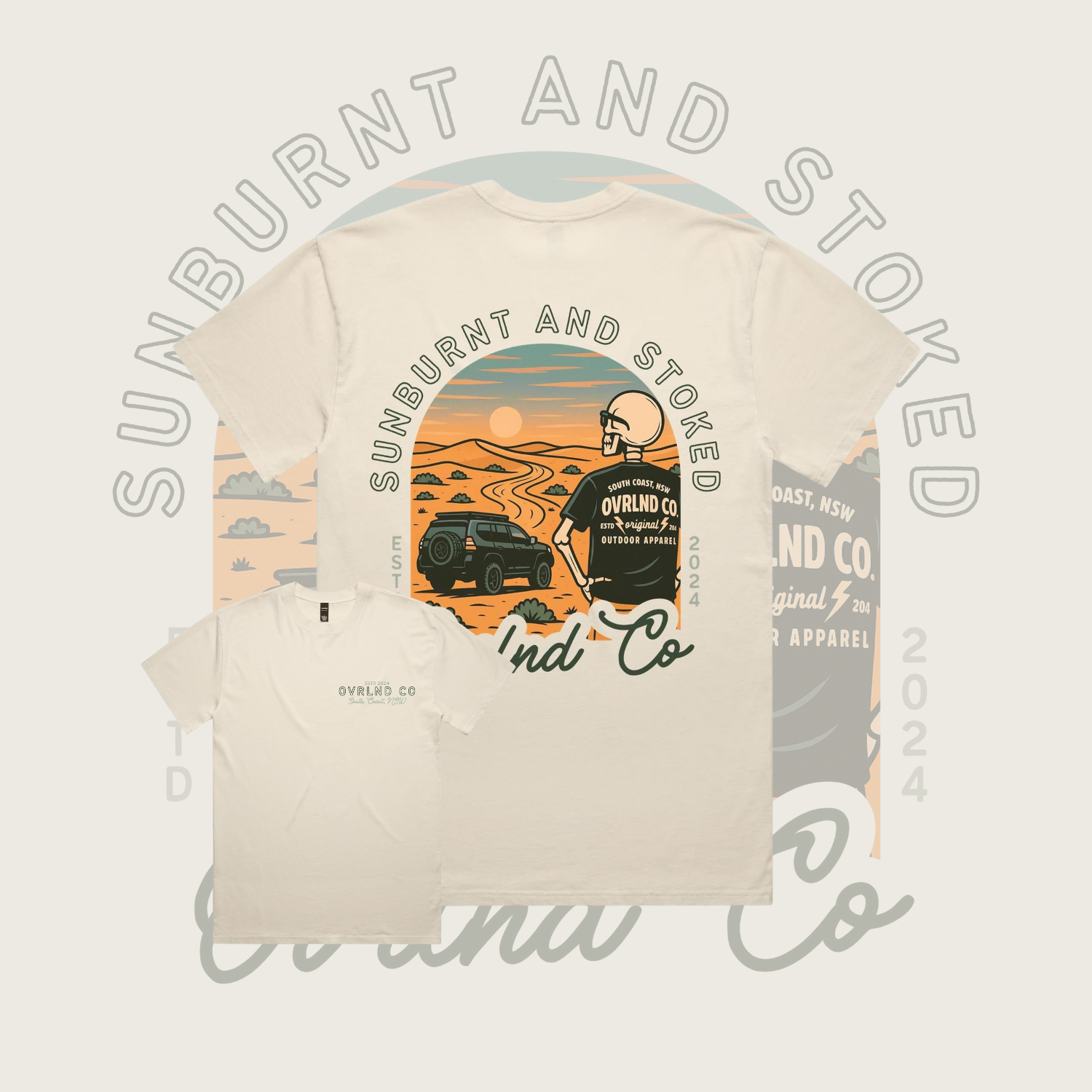 Sunburnt and Stoked - Heavy Faded Tee