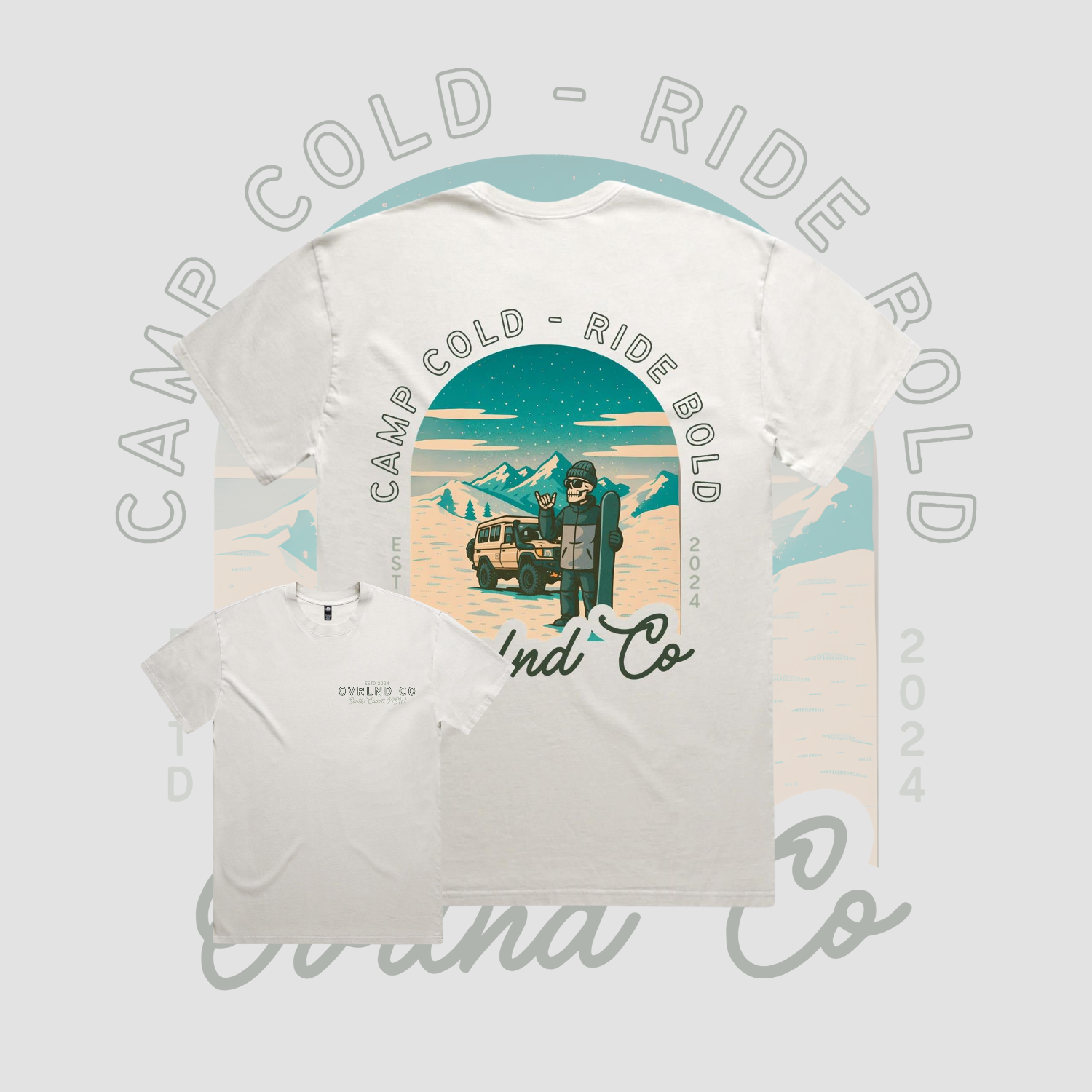 Camp Cold, Ride Bold - Heavy Faded Tee