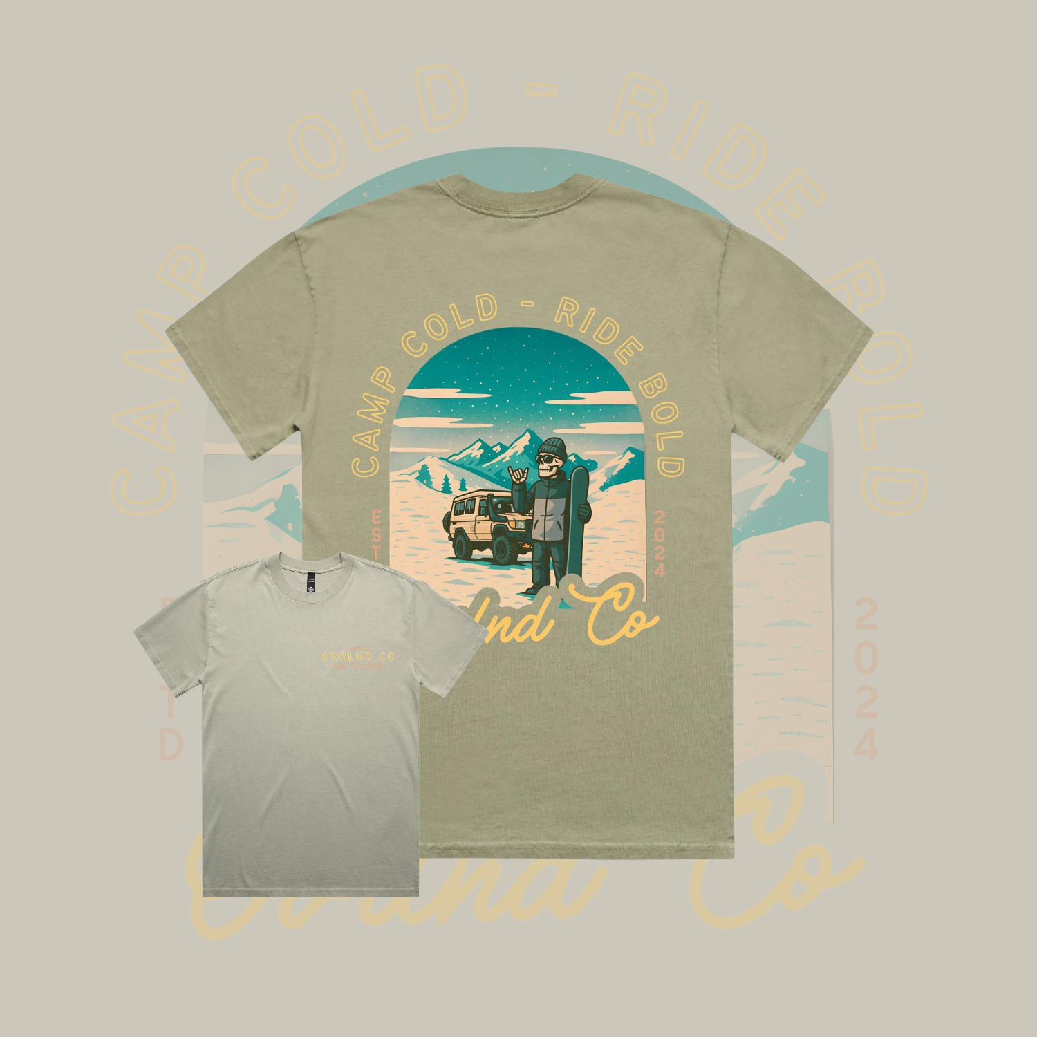Camp Cold, Ride Bold - Heavy Faded Tee