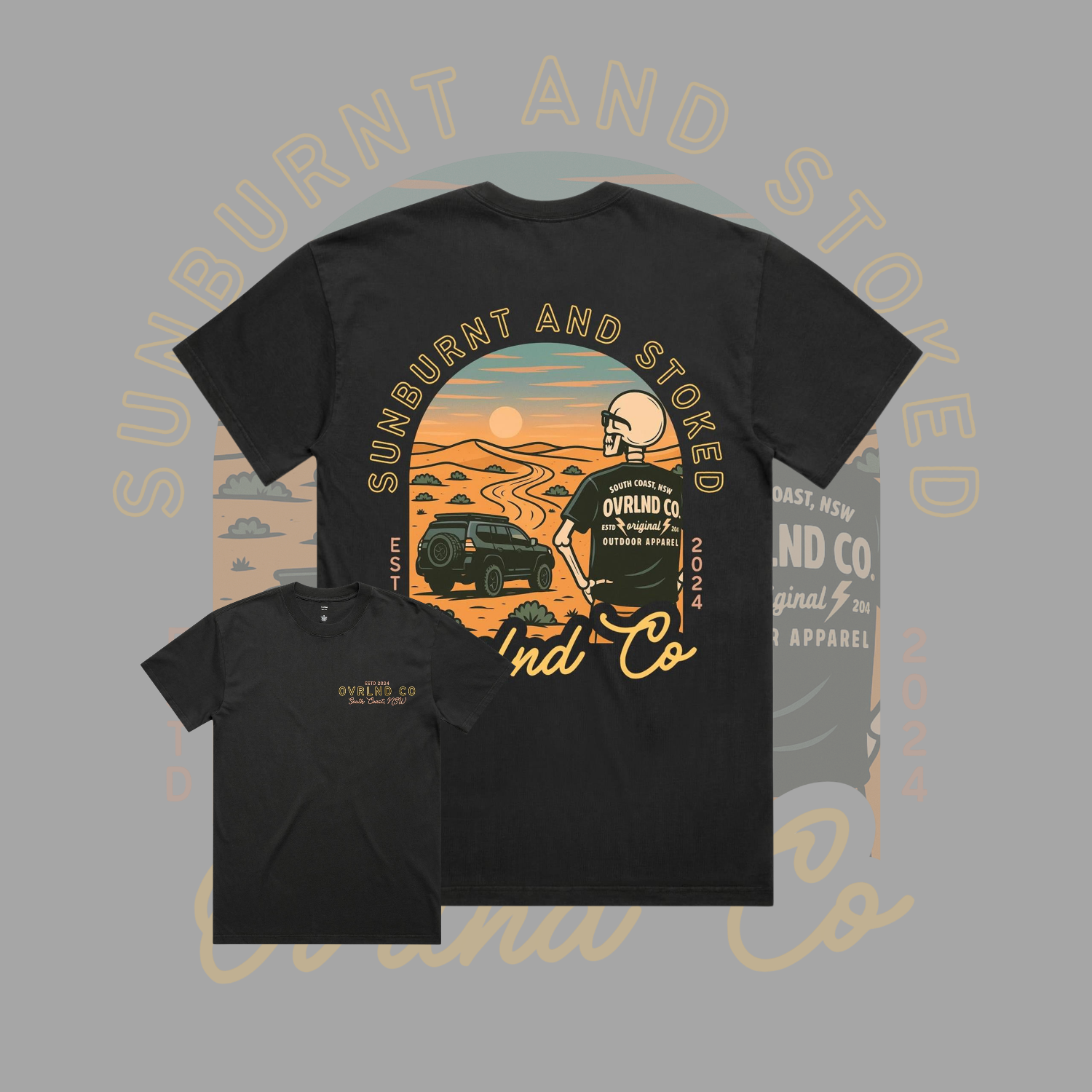 Sunburnt and Stoked - Heavy Faded Tee